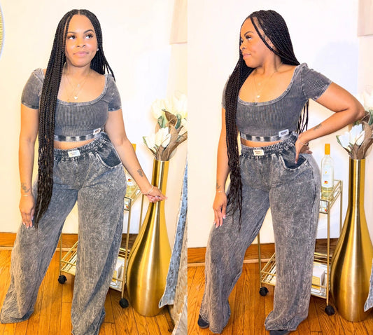 Black color block set